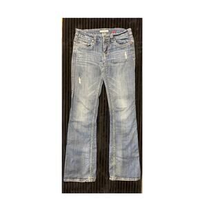 Stetson Women’s Bootcut Jeans Size 8 X-Long 816 Distressed Stretch 35”
